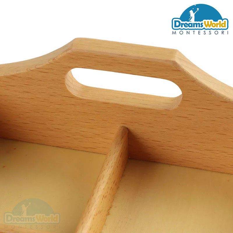 Giáo Cụ Montessori - Khay 3 phần - 3 compartment sorting tray