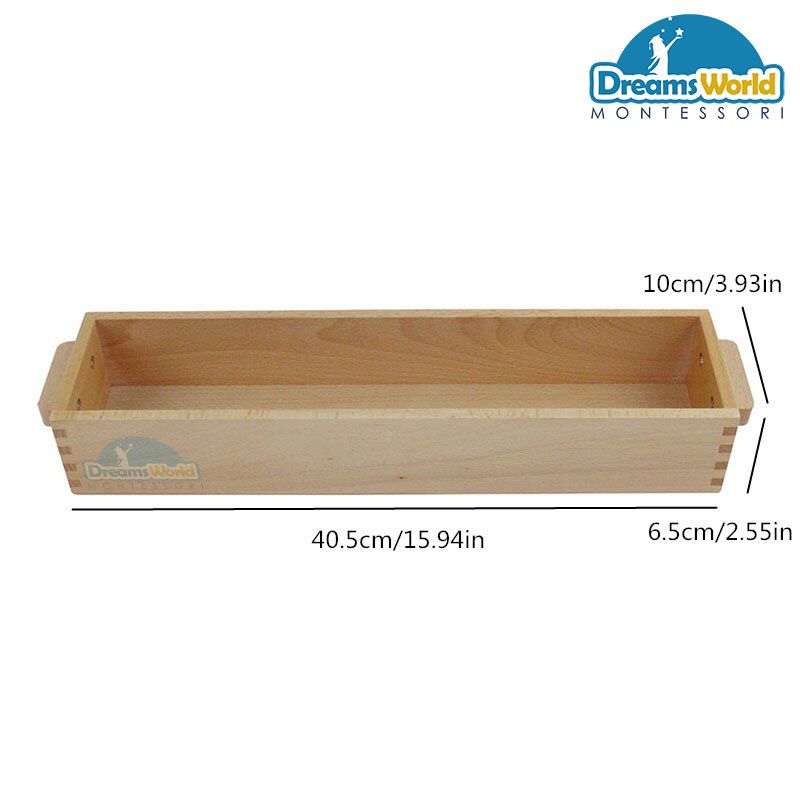 Giáo Cụ Montessori - Khay chứa 45 khối gỗ 100 - Tray for 45 Wooden Hundred Squares