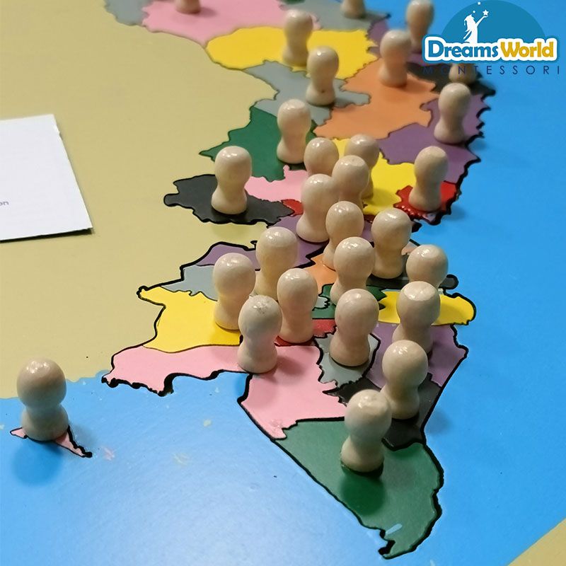 Giáo Cụ Montessori - Ghép bản đồ Việt Nam - Puzzle Map of Viet Nam