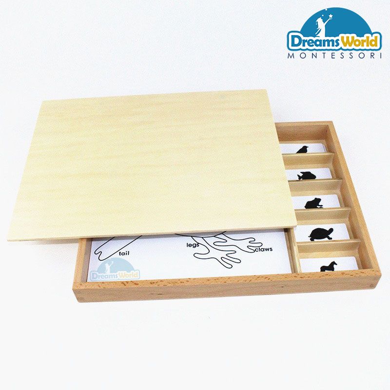 Giáo cụ Montessori - Bộ thẻ động vật - Animal Puzzle Activity Set-English