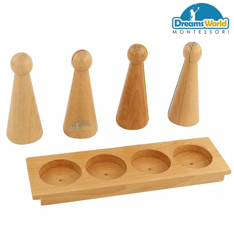 Giáo Cụ Montessori - Quả cầu phân số - Large Fraction Skittles With Stand
