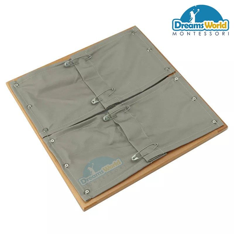 Giáo cụ Montessori - Khung dạy kỹ năng sử dụng kim băng - Safety Pins Dressing Frame