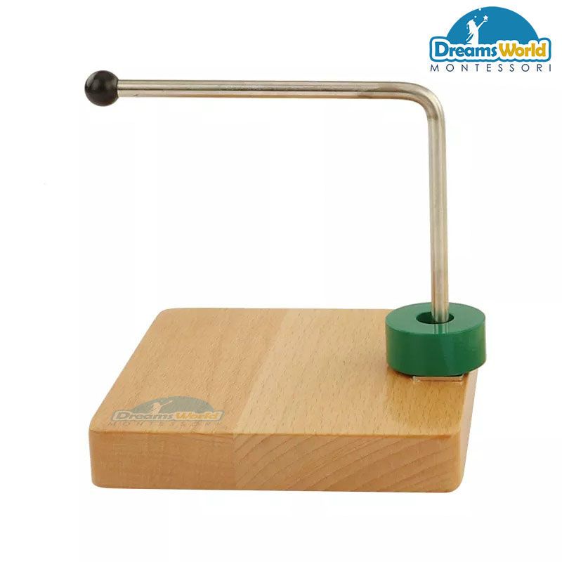 Giáo Cụ Montessori - Luồn hạt qua thanh ngang có chốt - Horizontal Dowel Variation - Straight-beech basic