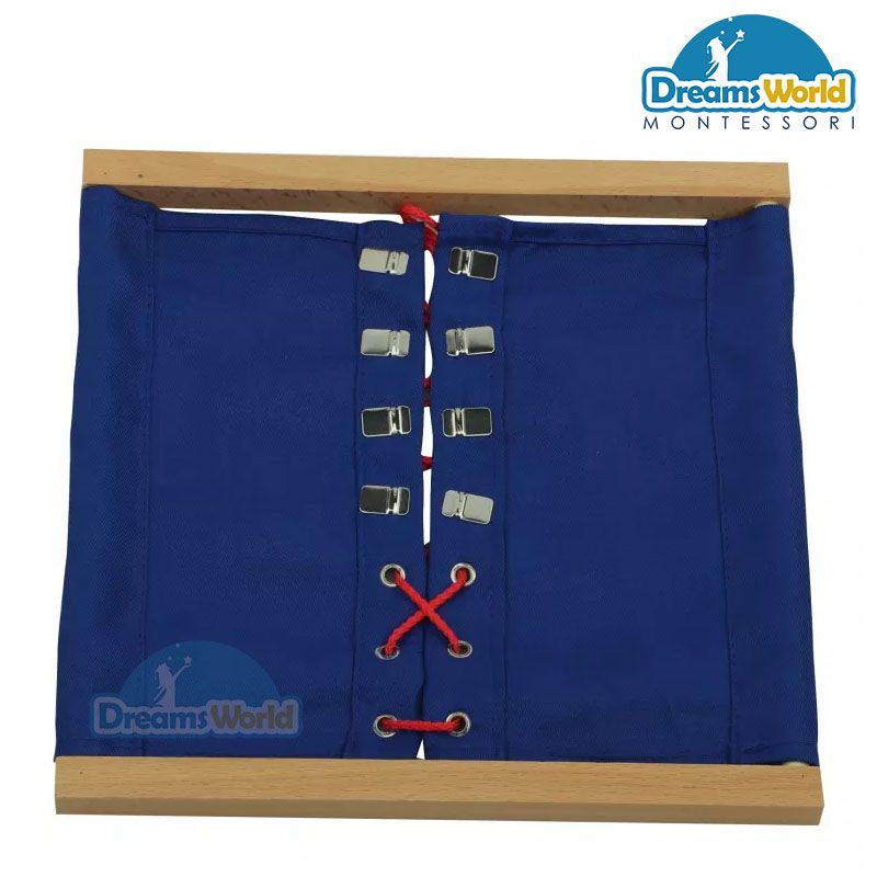 Giáo cụ Montessori - Khung kĩ năng dệt kim - Knitted garment frame