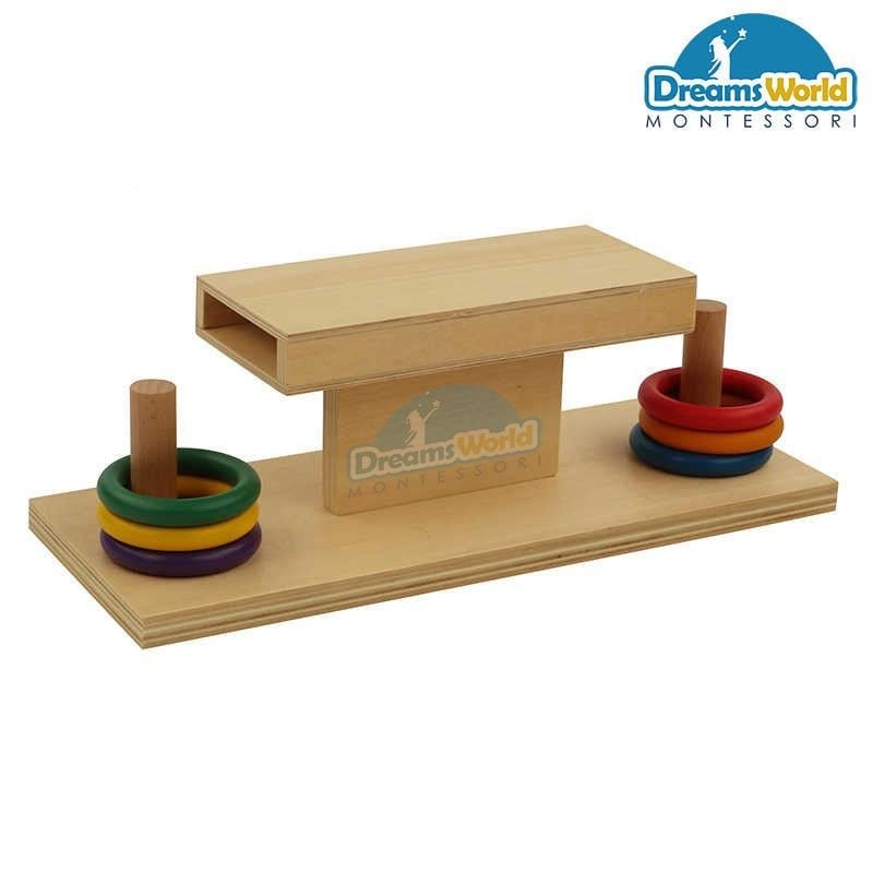 Giáo Cụ Montessori - Tháp xếp cân bằng - Ring Slide