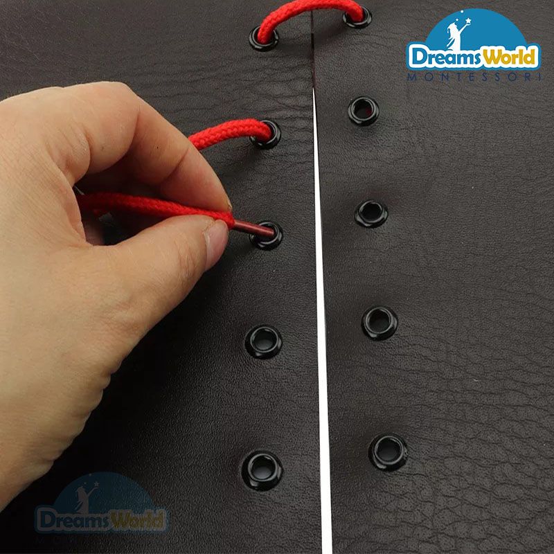 Giáo cụ Montessori - Khung dậy kỹ năng buộc dây giầy - Shoe Lacing Dressing Frame