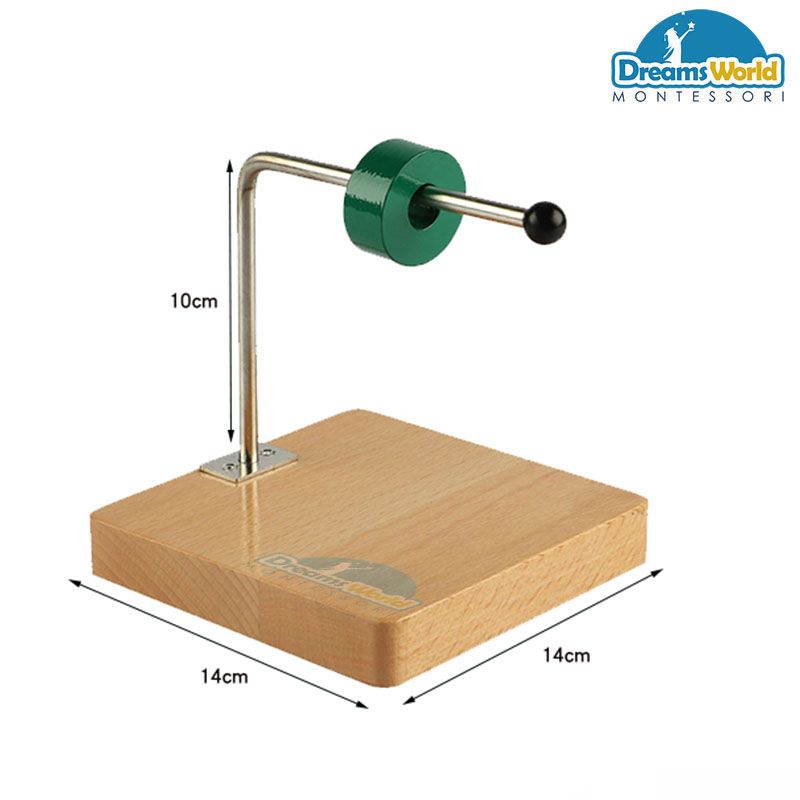 Giáo Cụ Montessori - Luồn hạt qua thanh ngang có chốt - Horizontal Dowel Variation - Straight-beech basic