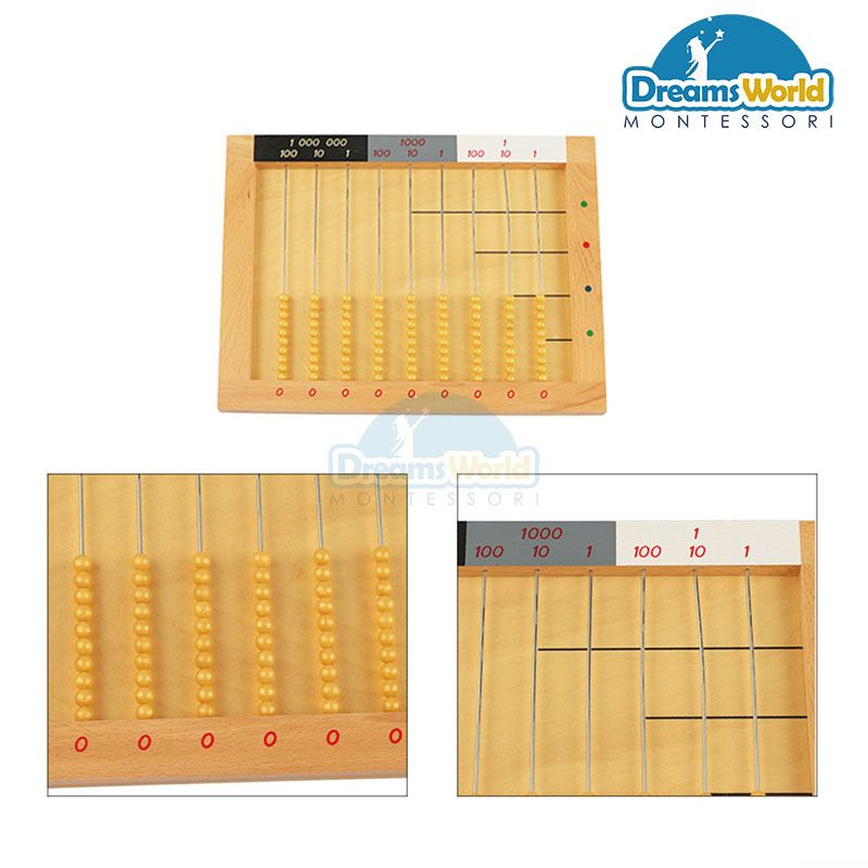 Giáo Cụ Montessori - Khung hạt phẳng - Golden Bead Frame