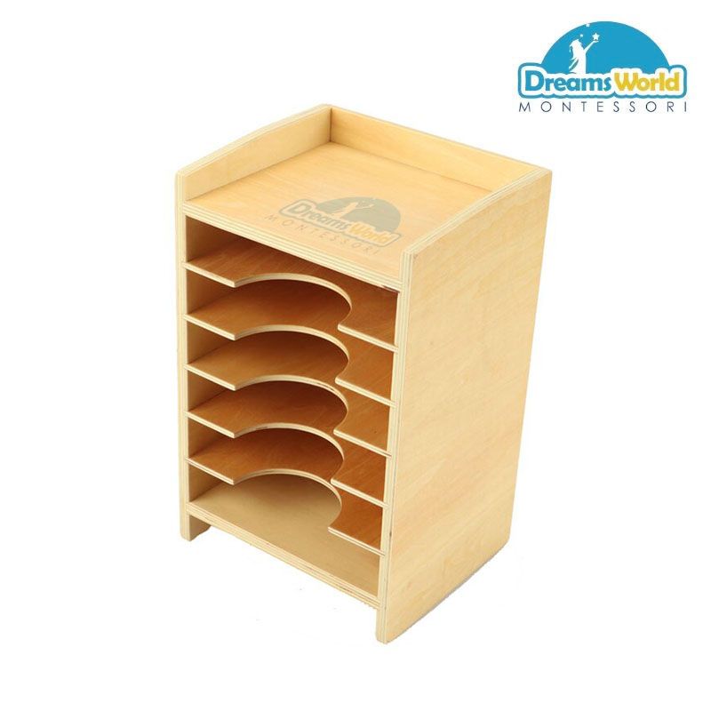 Giáo Cụ Montessori - Tủ để thẻ hình học 6 tầng - Geometric Card Cabinet