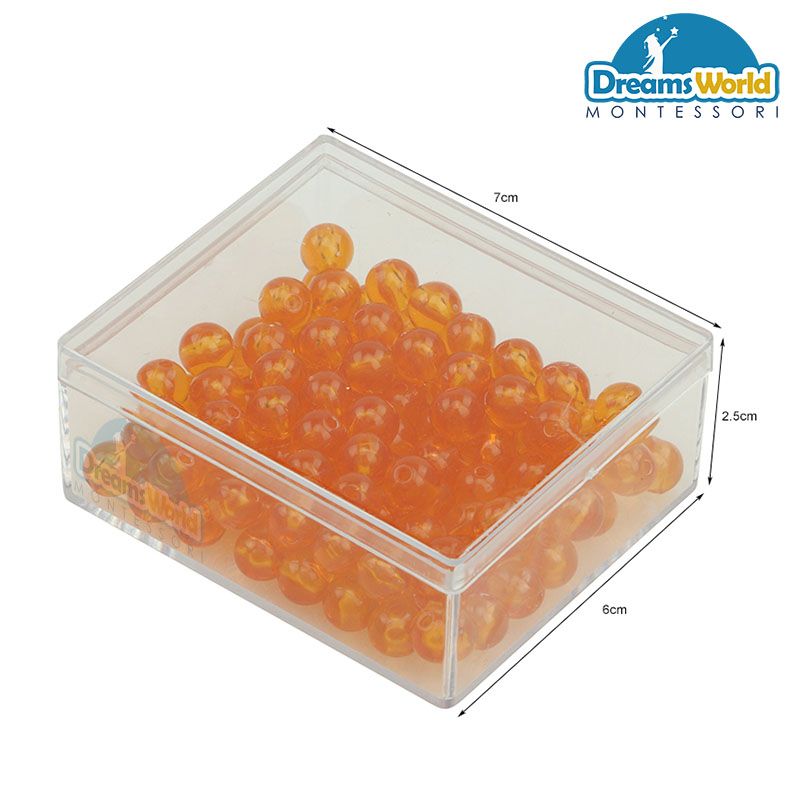 Giáo Cụ Montessori - 100 hạt đơn vị - 100 Golden bead Units with box