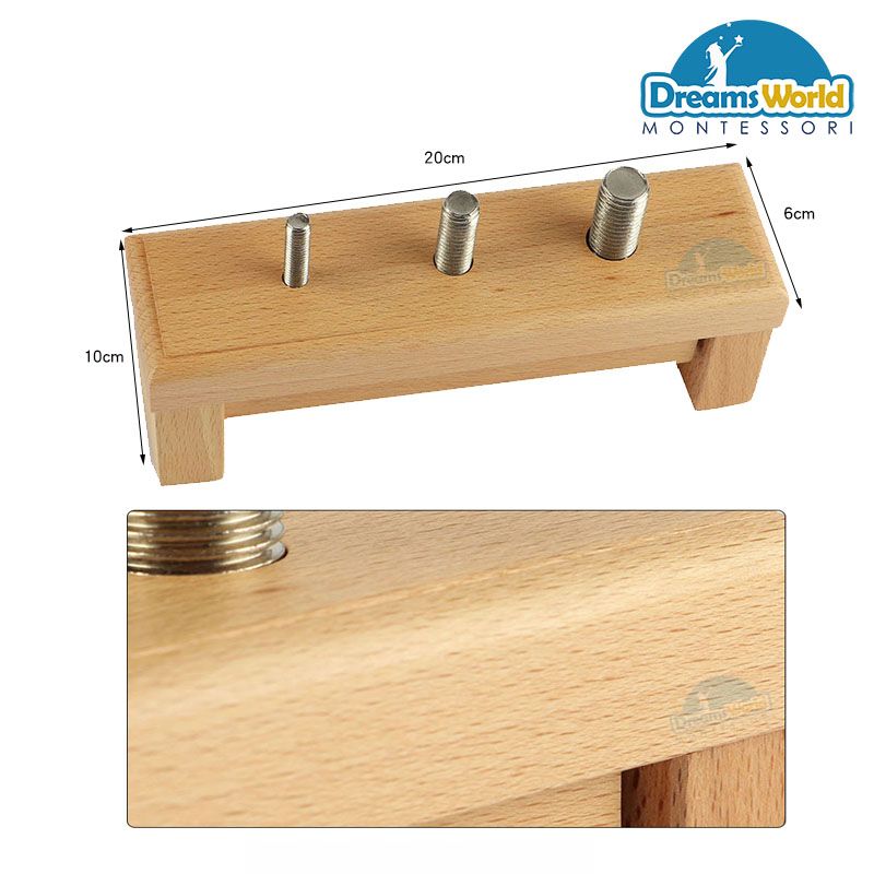 Giáo Cụ Montessori - Bộ vít chữ thập - Cross screw set