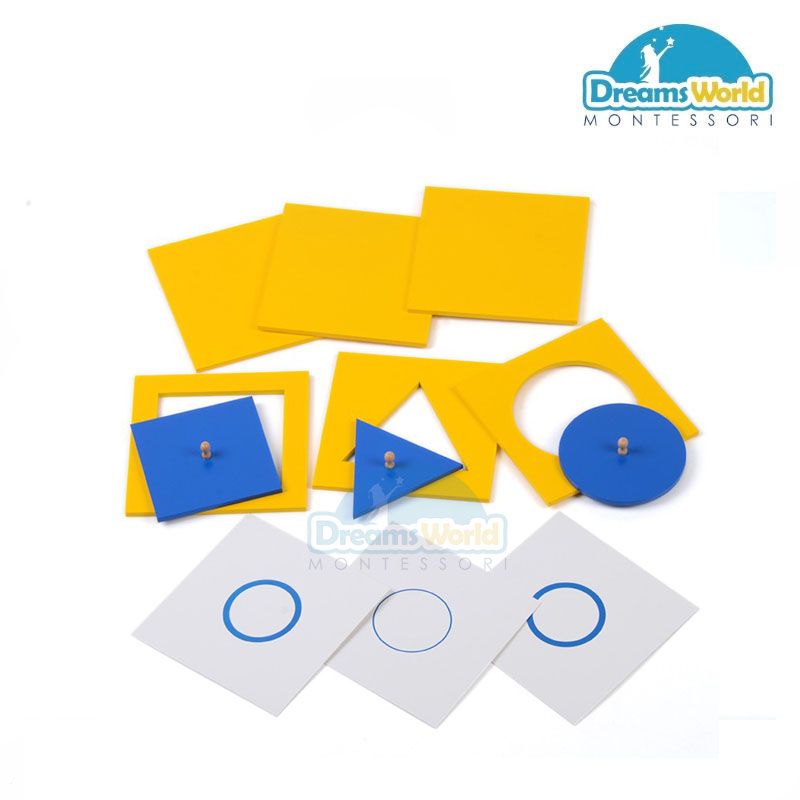 Giáo Cụ Montessori - Khay hình học cơ bản - Geometric Demonstration Tray