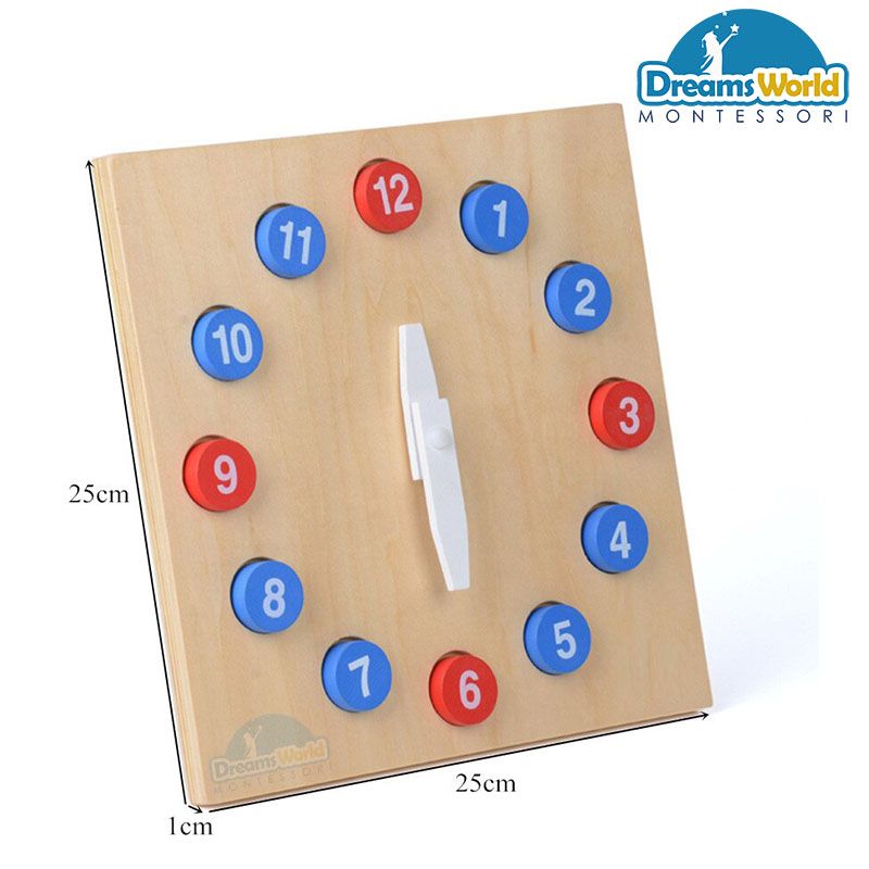 Giáo cụ Montessori - Đồng hồ - moveable clock