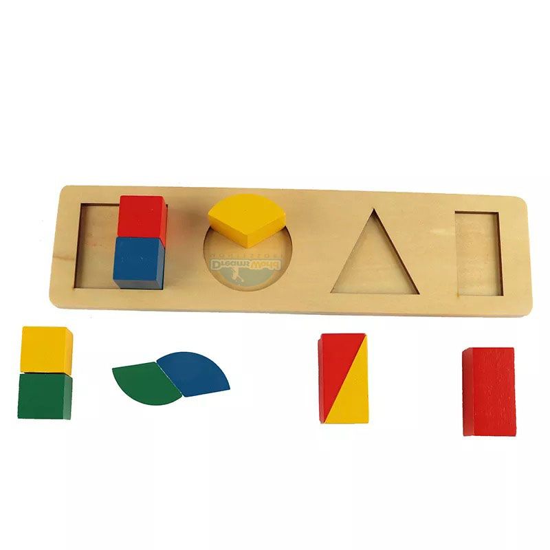 Giáo Cụ Montessori - Bảng đa giác - Multiple blocks wooden toys material montessori educational