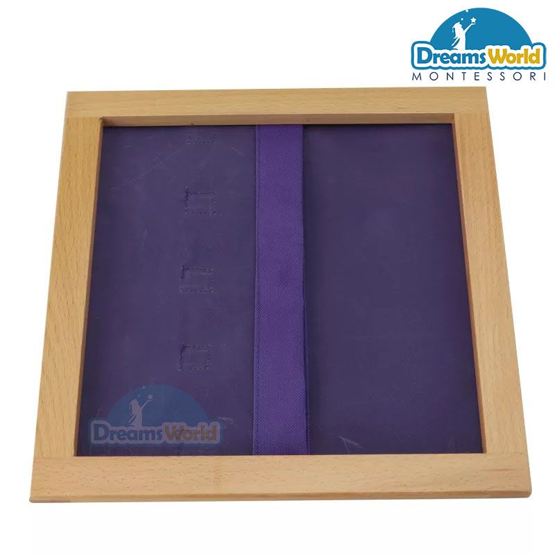 Giáo cụ Montessori - Khung dạy kỹ năng cài khóa dán Velcro - Velcro Dressing Frame