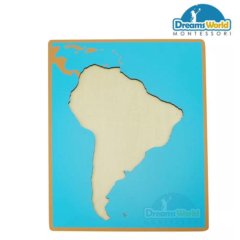Giáo Cụ Montessori - Ghép bản đồ châu Nam Mỹ - Puzzle map of south America