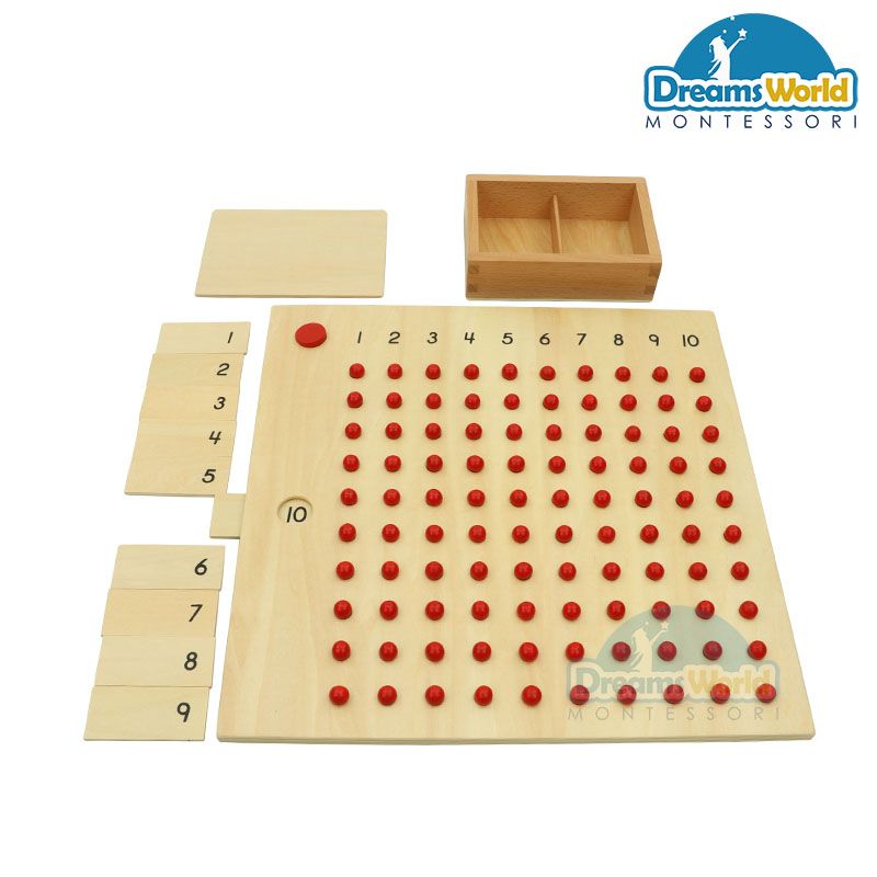 Bảng học phép tính nhân Montessori - Multiplication Bead Board