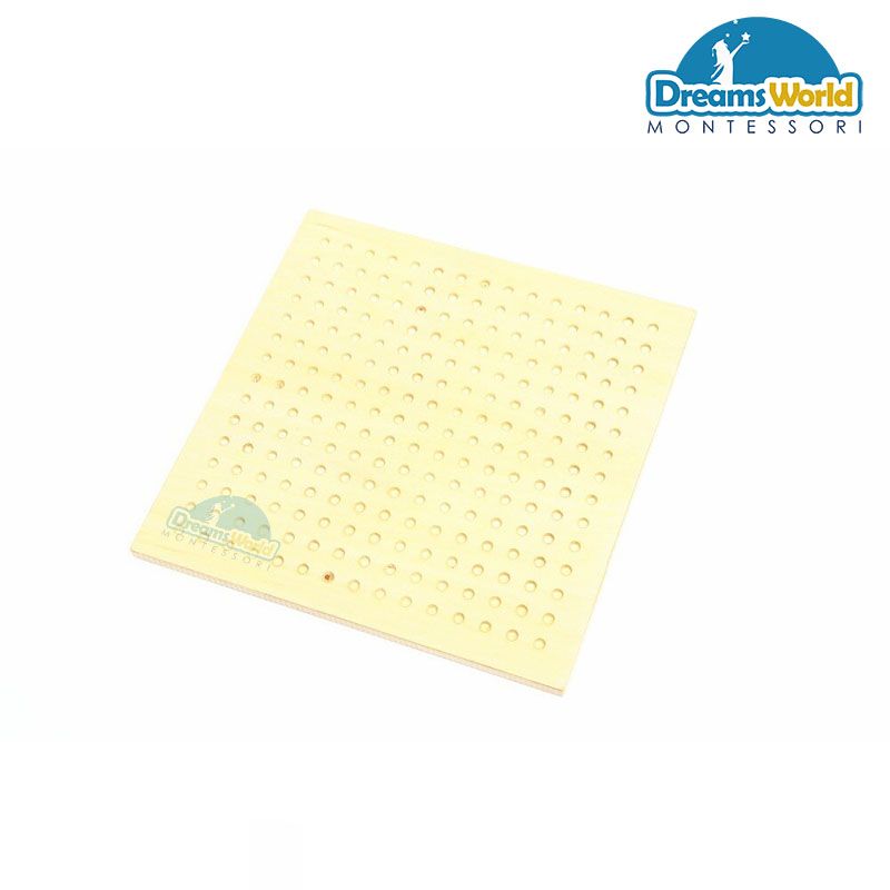 Giáo Cụ Montessori - Bảng chốt cắm hình vuông nhỏ - Small Square Root Board