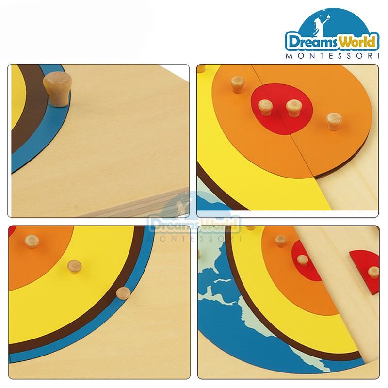 Giáo Cụ Montessori - Ghép hình lõi trái đất - Solar Core Puzzle