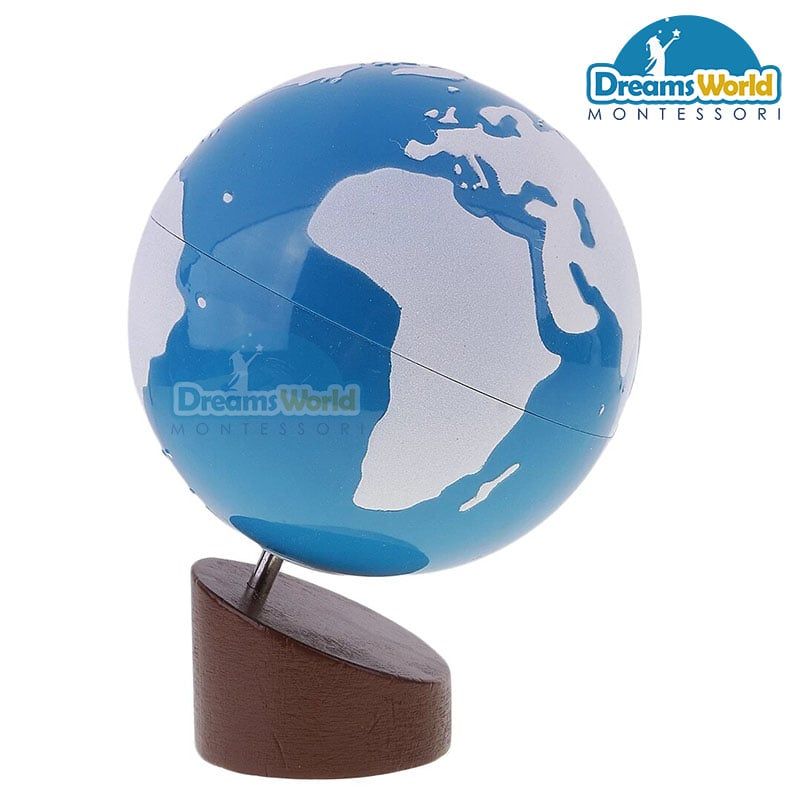 Giáo Cụ Montessori - Quả địa cầu các đại dương và đất liền 16 cm - Sandpaper Globe-Land & Water