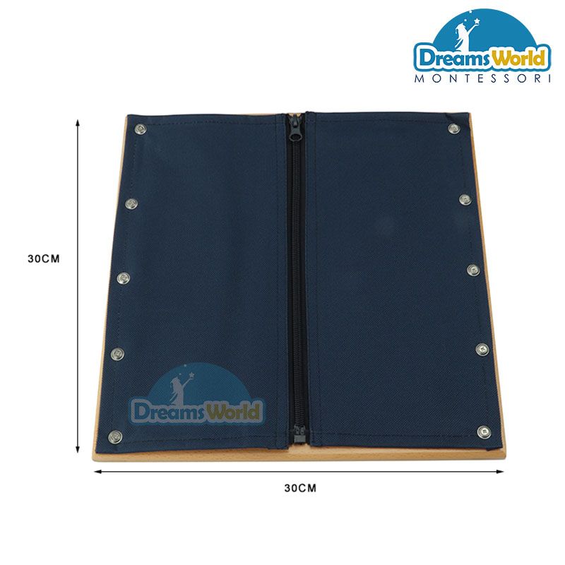 Giáo cụ Montessori - Khung dạy kỹ năng kéo phéc-mơ-tuya - Zipping Frame