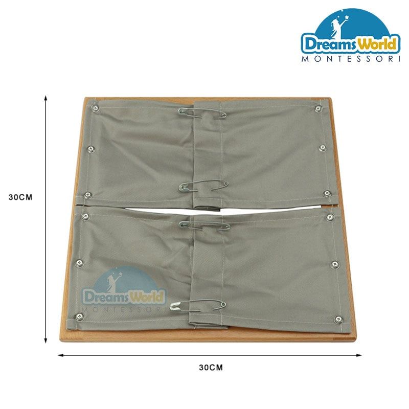 Giáo cụ Montessori - Khung dạy kỹ năng sử dụng kim băng - Safety Pins Dressing Frame