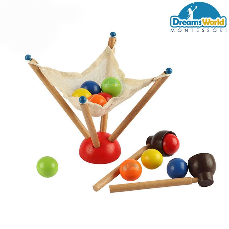 Giáo Cụ Montessori - Chuyển hạt - Balance exercise