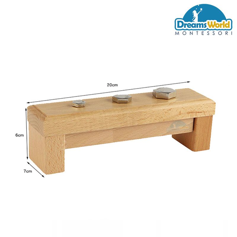Giáo Cụ Montessori - Bộ ốc vít bu lông 1 - Nuts on a Base