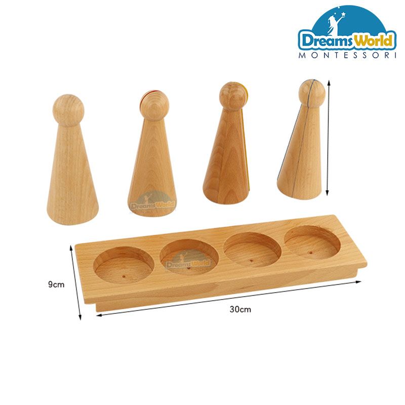 Giáo Cụ Montessori - Quả cầu phân số - Large Fraction Skittles With Stand