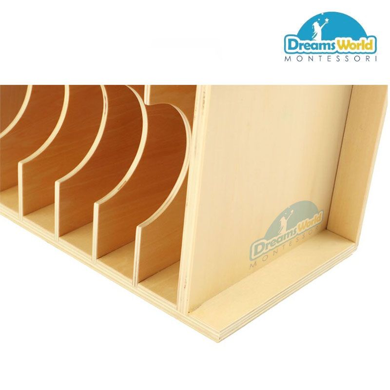 Giáo Cụ Montessori - Tủ để thẻ hình học 6 tầng - Geometric Card Cabinet