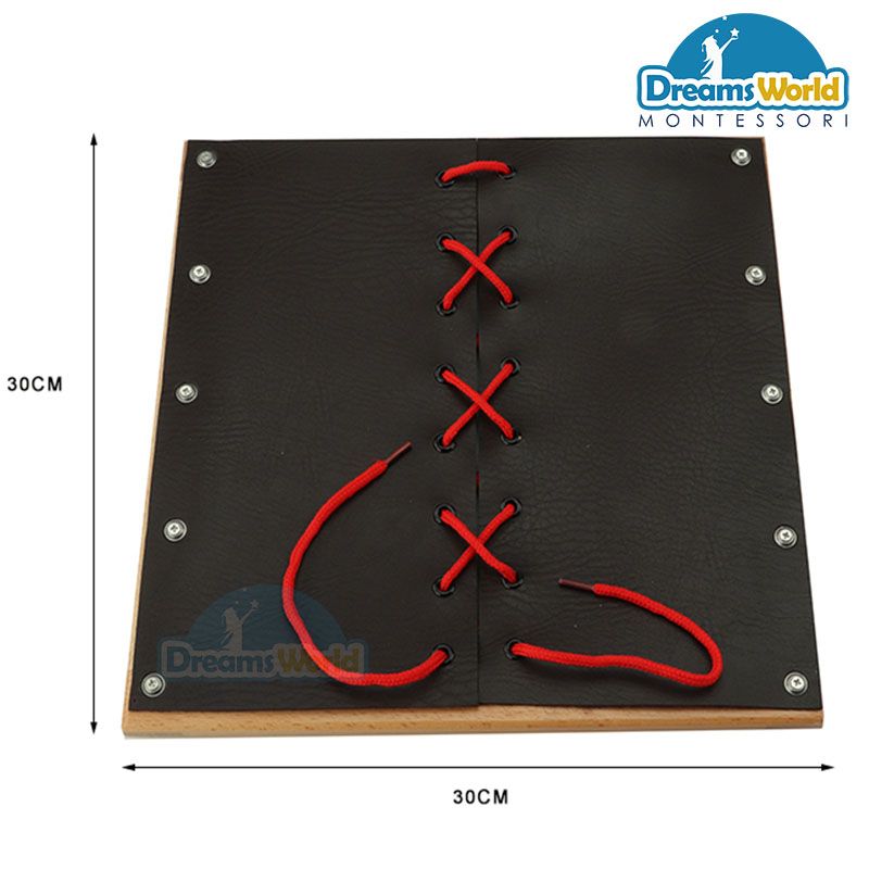 Giáo cụ Montessori - Khung dậy kỹ năng buộc dây giầy - Shoe Lacing Dressing Frame