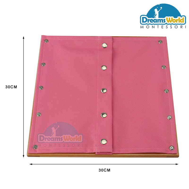 Giáo cụ Montessori - Khung vải có cúc bấm - Snap Closure Dressing Frame