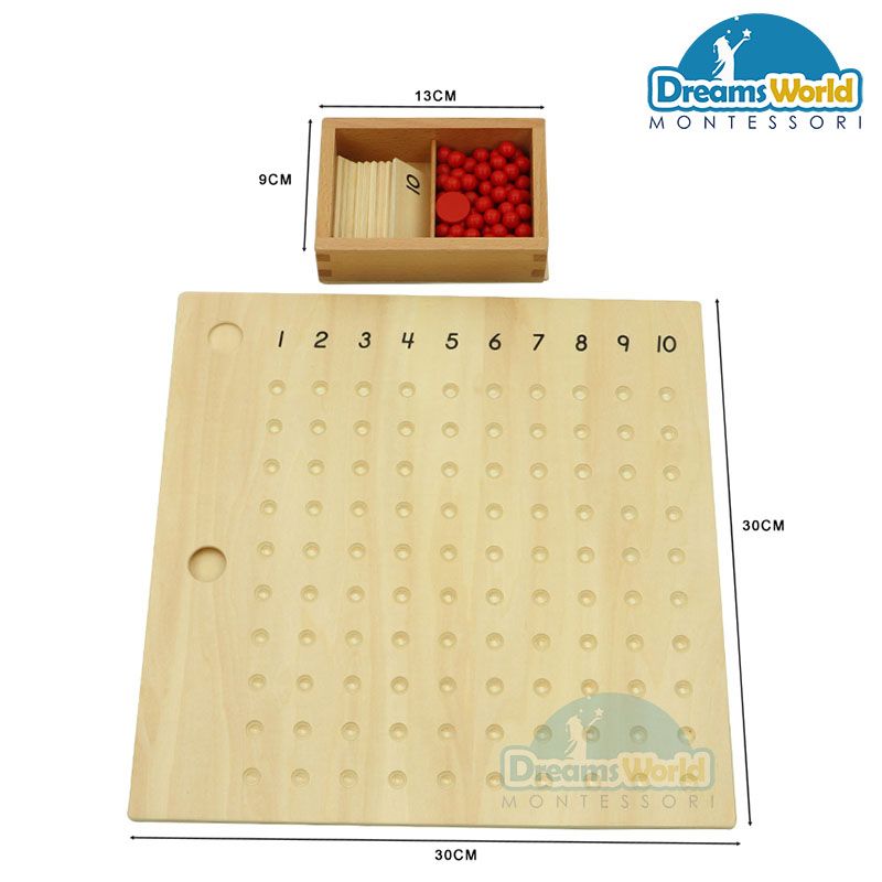 Bảng học phép tính nhân Montessori - Multiplication Bead Board