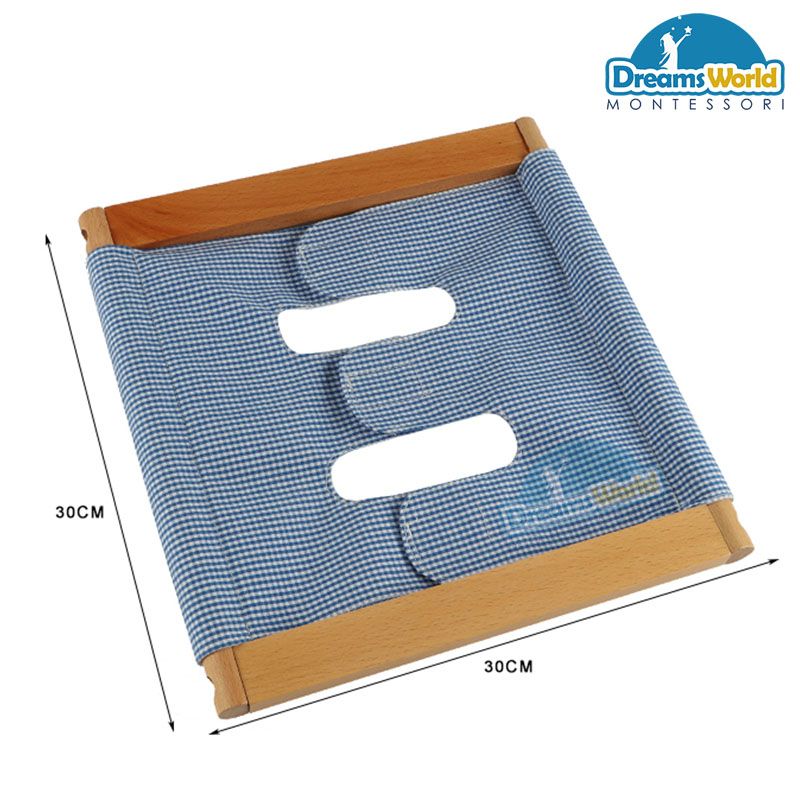 Giáo Cụ Montessori - Khung vải dùng khóa dán - Infant Toddler Dressing Frame: Velcro