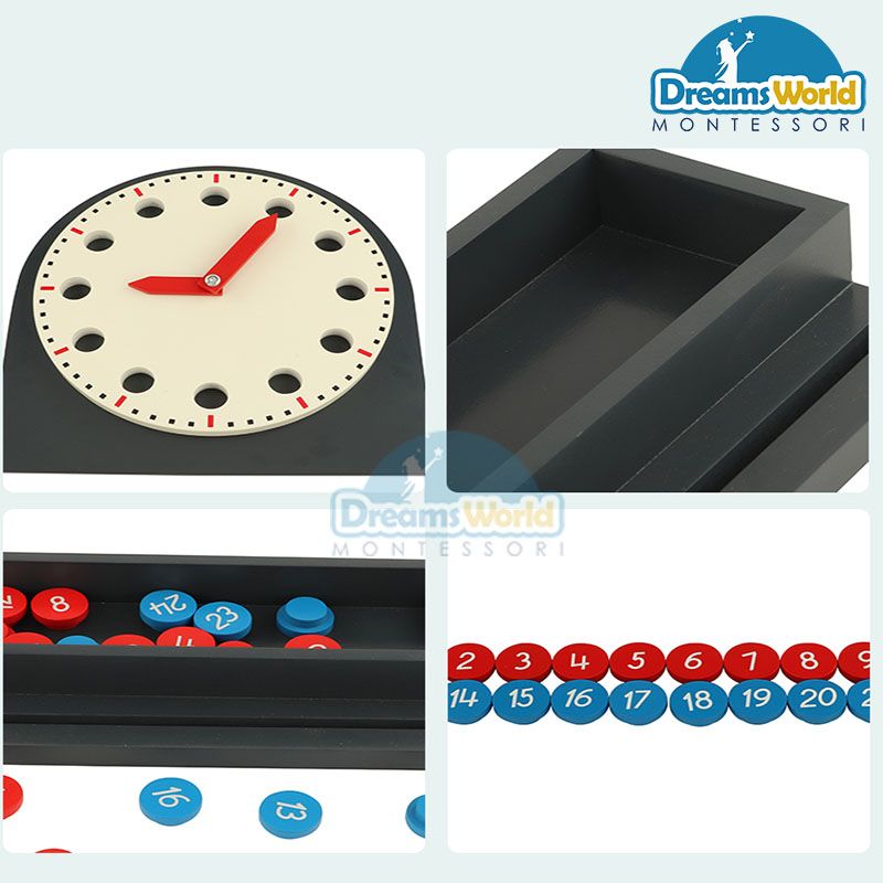 Giáo cụ Montessori - Đồng hồ Montessori - Clock with Moveable Hands