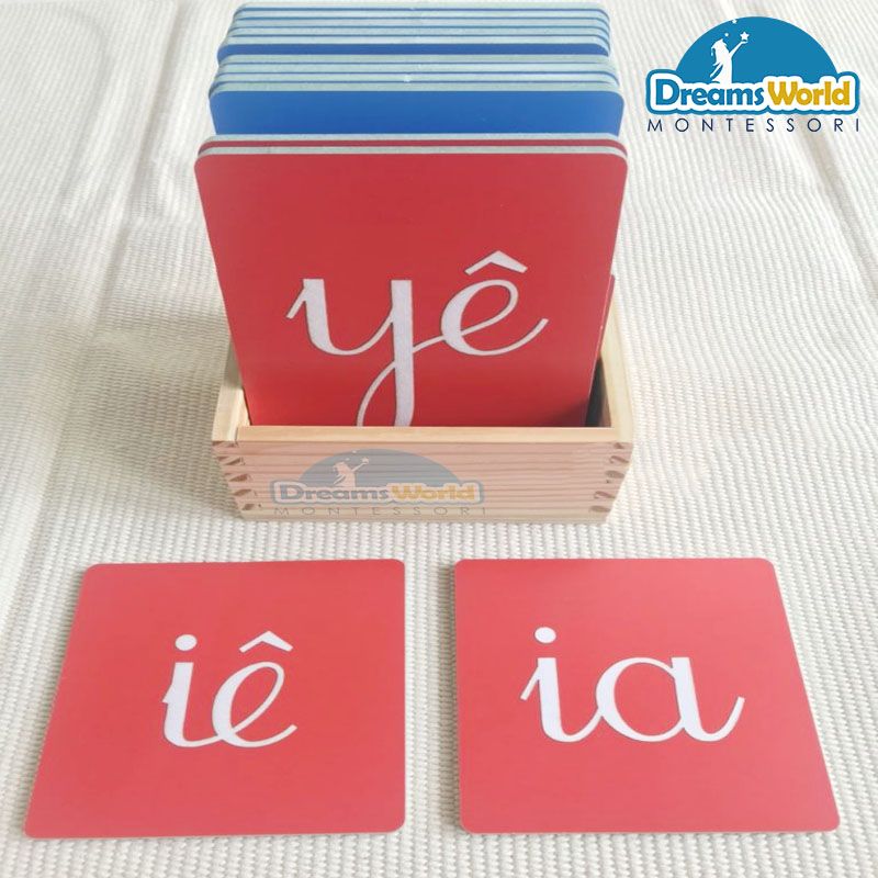 Giáo cụ Montessori - Chữ nhám ghép viết thường Tiếng Việt