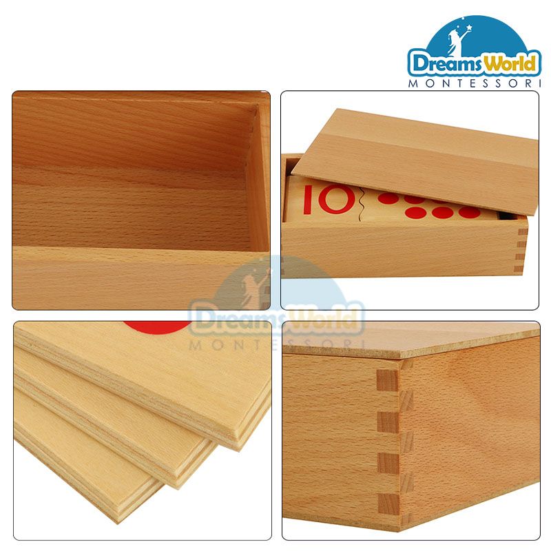 Giáo Cụ Montessori - Ghép số từ 1 đến 10 - Number Puzzle 1-10