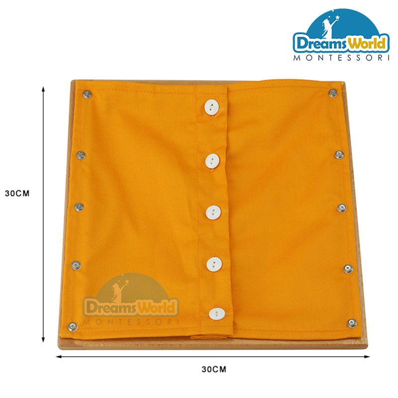 Giáo cụ Montessori - Khung dạy kỹ năng cài khuy nhỏ - Small Buttons Dressing Frame