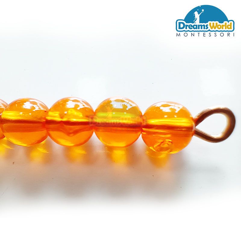 Giáo Cụ Montessori - 9 dây cườm 10 - 9 Golden Bead Bars of 10