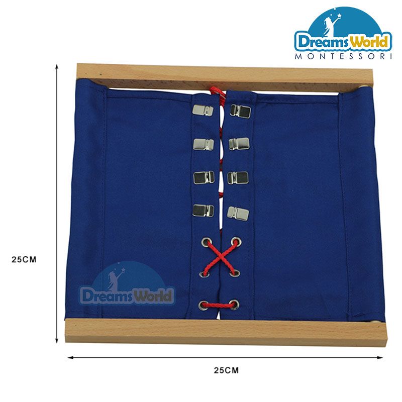 Giáo cụ Montessori - Khung kĩ năng dệt kim - Knitted garment frame