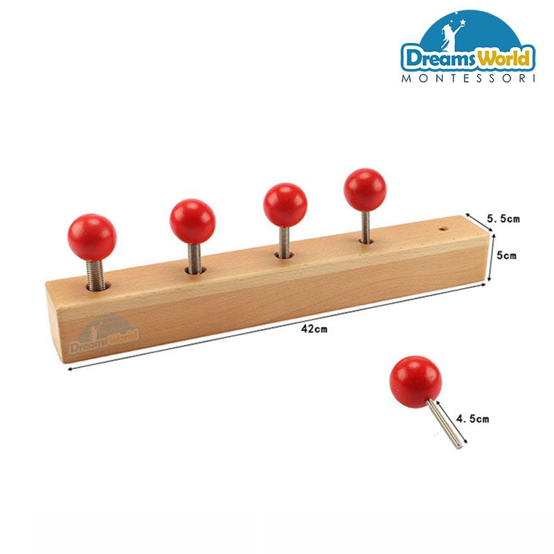 Giáo Cụ Montessori - Bộ ốc vít bu lông C - Nuts and Bolts C