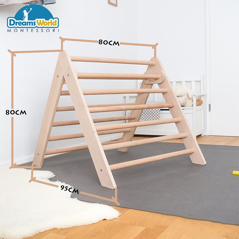 Thang Tam Giác Vận Động Pikler Triangle Montessori