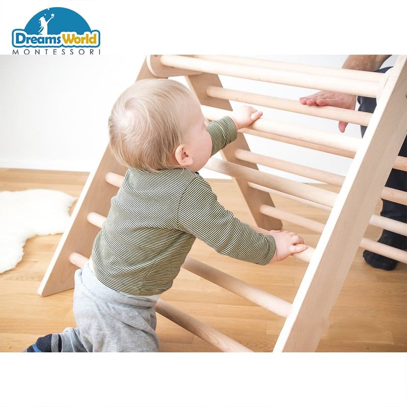 Thang Tam Giác Vận Động Pikler Triangle Montessori