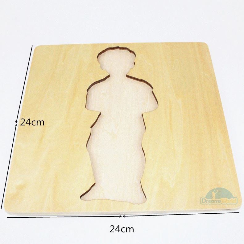 Giáo cụ Montessori - Tranh Ghép Sinh Học Hình Bé Trai - Boy Puzzle