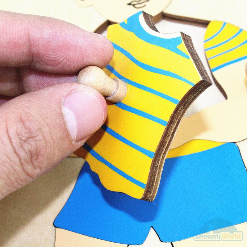 Giáo cụ Montessori - Tranh Ghép Sinh Học Hình Bé Trai - Boy Puzzle