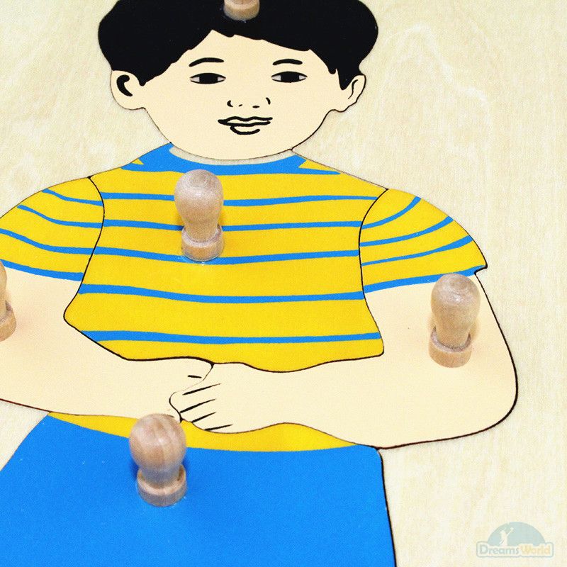 Giáo cụ Montessori - Tranh Ghép Sinh Học Hình Bé Trai - Boy Puzzle