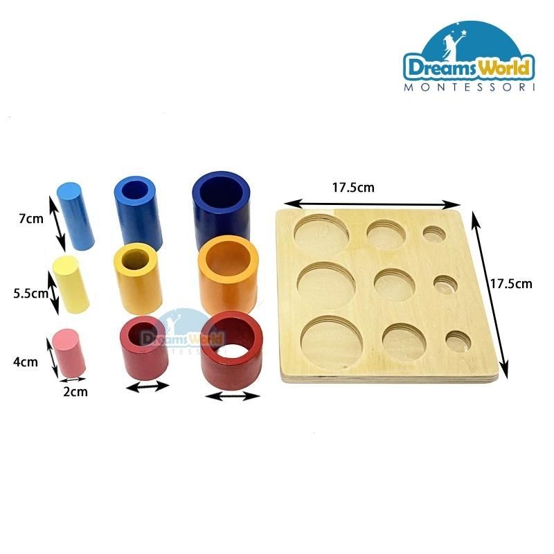 Giáo Cụ Montessori - Lồng khối trụ