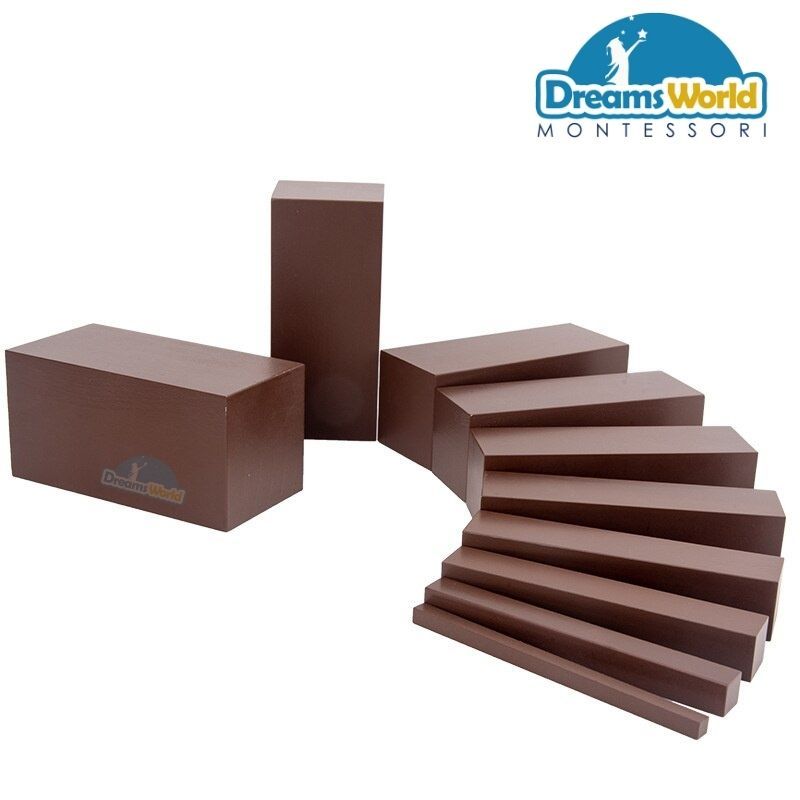 Giáo Cụ Montessori - Thang Nâu - Brown Stairs beechwood