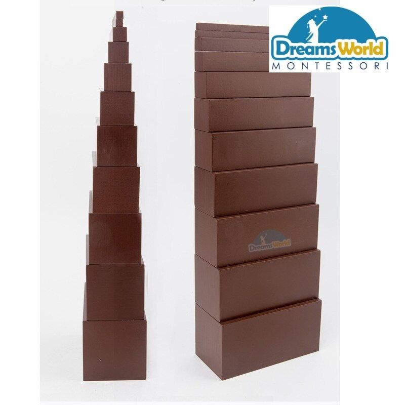 Giáo Cụ Montessori - Thang Nâu - Brown Stairs beechwood