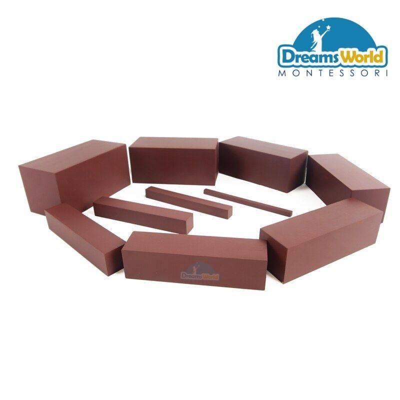 Giáo Cụ Montessori - Thang Nâu - Brown Stairs beechwood
